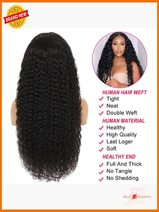 180 Density Deep Wave Lace Front Wig Human Hair 13x4 HD Transparent Pre Plucked main image 4
